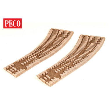 Peco ST260 Curved Double L/H Turnout